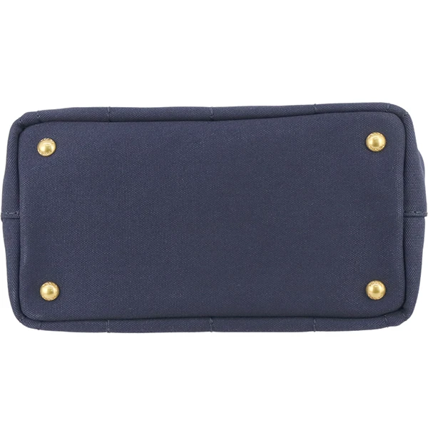 Prada Navy Blue Canvas Canapa Logo Handbag
